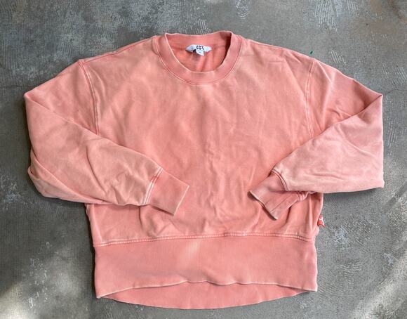 JoyLab Sweaters - Joy Lab Cropped Crewneck Sweatshirt - Peach/Coral, Size XS